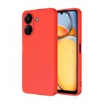 Forzacase Xiaomi Redmi 13C ile uyumlu Liquid Serisi İçi Kadife Lansman Silikon Kılıf (Kırmızı)