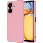 Forzacase Xiaomi Redmi 13C ile uyumlu Liquid Serisi İçi Kadife Lansman Silikon Kılıf (Pembe)