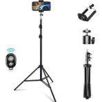 Forzacase Xiaomi Redmi Mi Poco Telefonlar ile Uyumlu Bluetooth Kumandalı Alüminyum Tripod 2m FC576 - Siyah
