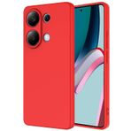 Forzacase Xiaomi Redmi Note 13 Pro 4G ile uyumlu Liquid Serisi İçi Kadife Lansman Silikon Kılıf (Kırmızı)