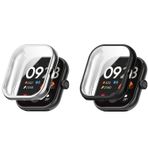 Forzacase Xiaomi Redmi Watch 4 İle Uyumlu Önü Kapalı Ekran Korumalı Silikon Kılıf - Fc010 Siyah