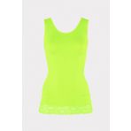 Fosfor Yesil Seamless Dantelli Genis Askili Atlet