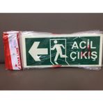 Fosforlu Fotolümen Acil Çıkış Sol İkaz Levhası (2 Adet)