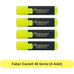 Fosforlu Kalem 48 Serisi 4 Adet - Neon Sarı