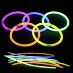 Fosforlu Neon Glow Stick Led Bileklik - Çubuk 100'lü Paket