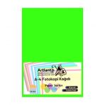 Fosforlu Yeşil Renkli A-4 Fotokopi Kağıdı 25 li 1 Paket Artlantis Fotokopi Renkli A4 Kağıdı