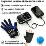 Fosiltech Taşınabilir Batarya Destekli Robotik El Eldiveni - Inme Felç Artrit Rehabilitasyonu - Siyah