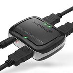 Fosmon HDMI Splitter 4K UHD 1'i 2'ye kadar, 4K 30Hz Full 1080p 60Hz 3D HDCP, 1x2 HDMI Dağıtıcı 1'i 2 Arada Çıkış Güç Kaynağı Xbox One PS3 PS4 Fire Stick Roku Apple TV HDTV Projektörü ile Uyumlu