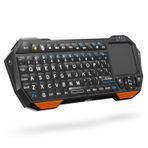 Fosmon Mini Bluetooth klavye (QWERTY klavye), kablosuz, dokunmatik yüzey ile taşınabilir, Apple TV, Amazon Fire Stick, PS4, PS4 Pro, PS5, HTPC/IPTV, VR gözlük, akıllı telefonlar ile uyumlu