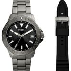 Fossil FBQ2785SET Erkek Kol Saati ve Yedek Kordon - Füme