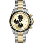 Fossil FFS6126 Erkek Kol Saati - Altın - Metalik Gri