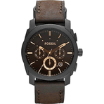 Fossil FS4656 Analog Deri Kayış Spor Erkek Kol Saati Kahverengi