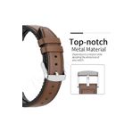 Fossil FS4656 Uyumlu 22mm Kahverengi Silikon Üstü Deri Saat Kordonu | 46mm Saatler İçin Hibrit Konfor