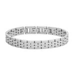 Fossil Metalik Gri Çelik Bileklik, 21-cm, JF04825-040, Metalik Gri, Erkek