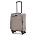 Fossil Ultra Light Kabin Boy Körüklü Kumaş Valiz – 360° 8 Tekerlekli, Hafif & Geniş Iç Hacim - Vizon