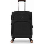 Fossil Unisex Kumaş Kabin Boy Ultra Hafif Şifreli Körüklü Kendi Etrafında Dönebilen Valiz 010-03 - STD - Siyah