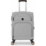 Fossil Unisex Kumaş Kabin Boy Ultra Hafif Şifreli Körüklü Kendi Etrafında Dönebilen Valiz 010-03 - STD - Vizon