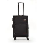 Fossil Unisex Kumaş Kabin Boy Ultra Hafif Şifreli Körüklü Kendi Etrafında Dönebilen Valiz 013-03 - Siyah - STD