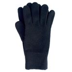 FosterNatur, Merino erkek eldiveni/parmak eldiveni, %100 yün ekstra ince, Siyah, 9