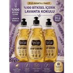 Foşur Foşur By Cem Özkök Lavanta Kokulu Bitkisel Sıvı Arap Sabunu 750 ml 3 Adet Doğal Temizlik ve Ferahlık - Sarı