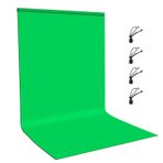 Fotoğraf için Yeşil Ekran Arka Plan Perdesi-PULUZ 3,3ft × 6,18 m Yıkanabilir Kumaş Fotoğraf Arka Planı Fotoğraf Çekimi için 4 Kelepçeli YouTube Video Kaydı