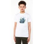 Fotoğraf Makinesi Objek Lens Camera Kamera Baskılı Unisex Çocuk Beyaz T-Shirt - 11 - 12 Yaş