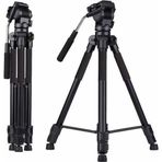 Fototek 170CM Profesyonel Hidrolik Kafa Video Tripod 10 kg Taşıma Kamera Tripot Kalın Bacak Tutma Süngerli