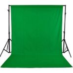 Fototek 2 x 3 m Yeşil Fon Perde + 2 x 3 mFon Stantı Fotoğraf Video Çekim Kiti Greenbox Set Fon Stant Çantalı