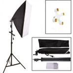 Fototek 50X70CM Softbox 4 Duylu Tekli Sürekli Işık Seti 50X70 4 Duylu Softbox Foto Video Işık
