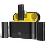 Fototek K10 Kablosuz Yaka Mikrofonu Taşınabilir Ses Video Kayıt Mini Mikrofon İphone Tip-C Canlı Yayın
