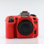 Fototek Nikon D7500 Uyumlu Kırmızı Silikon Kılıf Koruma Kılıfı D 7500 Dslr Case Fotoğraf Makinesi Easy Cover