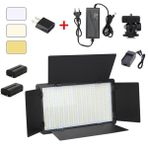 FototekFotograf 600 Led Pro Led-600 Youtube Video Işık Panelli Kamera Işığı Batarya Şarj Dahil çift renkli 3200-5600K