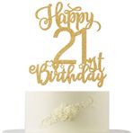Four Ever Sweet Mutlu 21. Doğum Günü Pastası Süsü, Hello 21 Pasta Dekorasyonu, Erkek/Kadın için 21 ve Muhteşem Pasta Dekoru 21 Yaşına Doğum Günü Partisi Dekorasyon Malzemeleri Altın Parıltı
