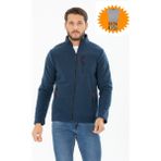 Four Man Erkek Polar Ceket (T-SHIRT HEDİYELİ ) - 2XL - İndigo