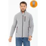 Four Man Erkek Polar Ceket (T-SHIRT HEDİYELİ ) - Gri