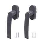 Four Season 2 Adet Antrasit Gri Renkli Aluminyum Döküm Boyalı Pvc Pimapen Pencere Kolu - Çift Yönlü/Antrasit Gri