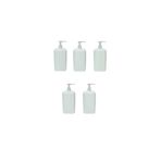 FOUR SEASON 5 Adet 1 Lt Pompalı El Dezenfektanı Sıvı Sabun Kolonya Boş Şişesi Bidonu 1000 Ml OtelBukleti-6329