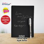 Four Siyah Defter 17X24 Cm Ve Pensan Beyaz Kalem