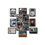 FourArts Atatürk Köşesi 12 Li Çerçeve Görünümlü Ahşap Tablo Seti, Mdf Tablo, Atatürk Tablosu