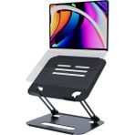 FourForce 2 Tüm Modellerle Uyumlu Metal Kolay Ayarlanır Katlanabilir Siyah Laptop Standı Yükseltici Laptop Sehpası