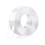 FourForce 5 Metre Su Sızdırmaz Çift Taraflı Şeffaf Bant LTS-BND07 (Uzunluk 5m, GENIŞLIK:30MM, Kalınlık:1mm) Ekstra Güçlü Yıkanabilir Ince Nano Bant, Halı, Ev, Mutfak, Banyo, Araba Veya Ofis