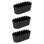 FourForce Adet Akasya Saksı, Bahçe Balkon Saksı, Çit Saksı 30 cm (Antresit)