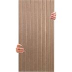 FourForce Akustik ve Dekoratif Lambiri Desenli Keçe Panel 45X90 cm / 2 Adet / 0,81 M² Bej