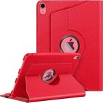 FourForce Apple 11 Inç iPad (A16) / iPad Air 10.9 Inç/ipad 10.nesil 10.9 Wi-Fi Yatay ve Dikey Standlı 360 Derece Döner Tablet Kılıfı Kırmızı