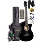FourForce CG-390BK-XBAG Siyah Klasik Gitar 4/4 Sap Ayarlı Kesik Kasa Full Set (Çanta Tuner Askı Capo Metod Pena)