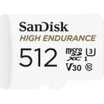 FourForce Çizgi Kamera ve Ev Izleme Sistemleri Için Adaptörlü 512GB Yüksek Dayanıklılık Video Microsdxc Kartı - C10, U3, V30, 4K Uhd, Micro Sd Kart - SDSQQNR-512G-GN6IA