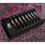 FourForce G811 8'li Pil Şarj Aleti + 8 Adet Aaa Pro 1100 Mah Şarj Edilebilir Ince Şarjlı Kalem Pilli Set 1.2V Ni-Mh