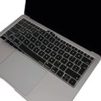 FourForce MacBook Air 13 Klavye Koruyucu – A1932 A2179 A2337 M1 Uyumlu, Türkçe F Dizilim, Silikon Toz & Sıvı Koruma, Uk Enter Tipi Siyah - Altın