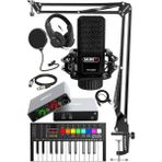 FourForce Midi Paket-2 Stüdyo Ekipmanları Seti Ses Kartı Midi Klavye Mikrofon Kulaklık