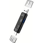 FourForce Otg Kart Okuyucu Type-C ve Otg Uçlu Macbook Uyumlu Pc Bilgisayar Cep Telefonu ve Notebook Uyumlu Mikro Sd Kart Okuyucu